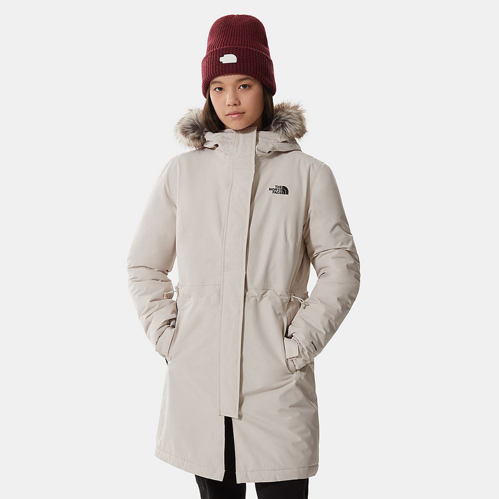 The North Face Waterproof Jackets Womens Australia - The North Face Zaneck Parka Silver Grey Dryvent